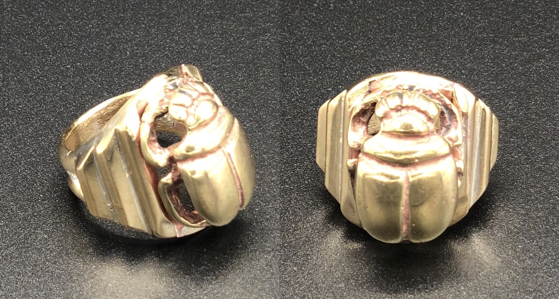 Brass Scarab Ring
